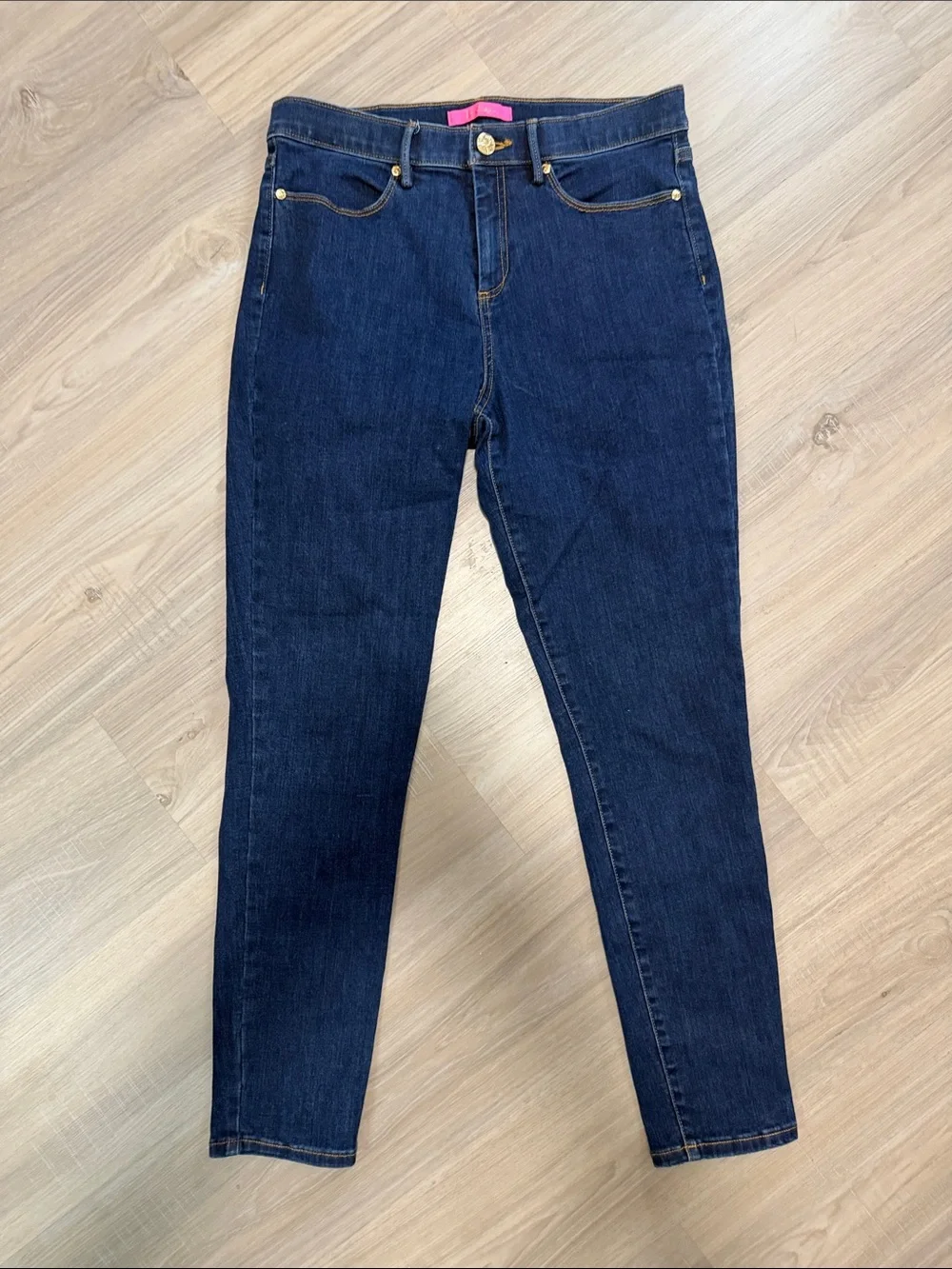 Lilly Pulitzer Dark Wash Eagan High Rise Skinny Denim Jeans. Sz M-10 - Picture 5 of 13